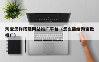 莒县淘宝怎样搭建网站推广平台（怎么能给淘宝做推广）